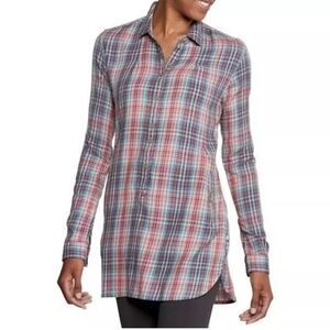 Toad & Co Mixo Plaid Tunic in Hydro Organic Cotton Tunic XL Preppy